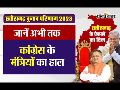 Chhattisgarh Election Results: 02 बजे तक कांग्रेस के मंत्रियों का हाल, किस सीट से कौन आगे कौन पीछे