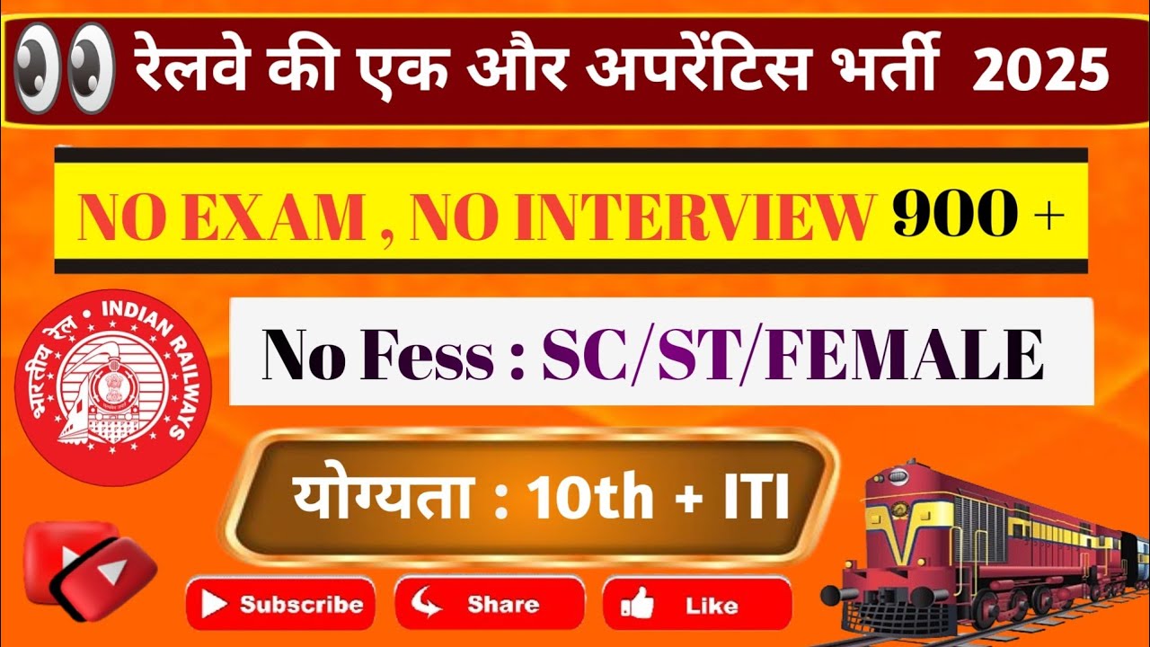 🚆 RRC SWR Apprentice 2025 🔥 | 904 पदों पर भर्ती | South Western Railway Bharti 