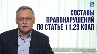 Составы правонарушений по статье 11.23 КоАП при процедурах контроля водителя сотрудниками ГИБДД