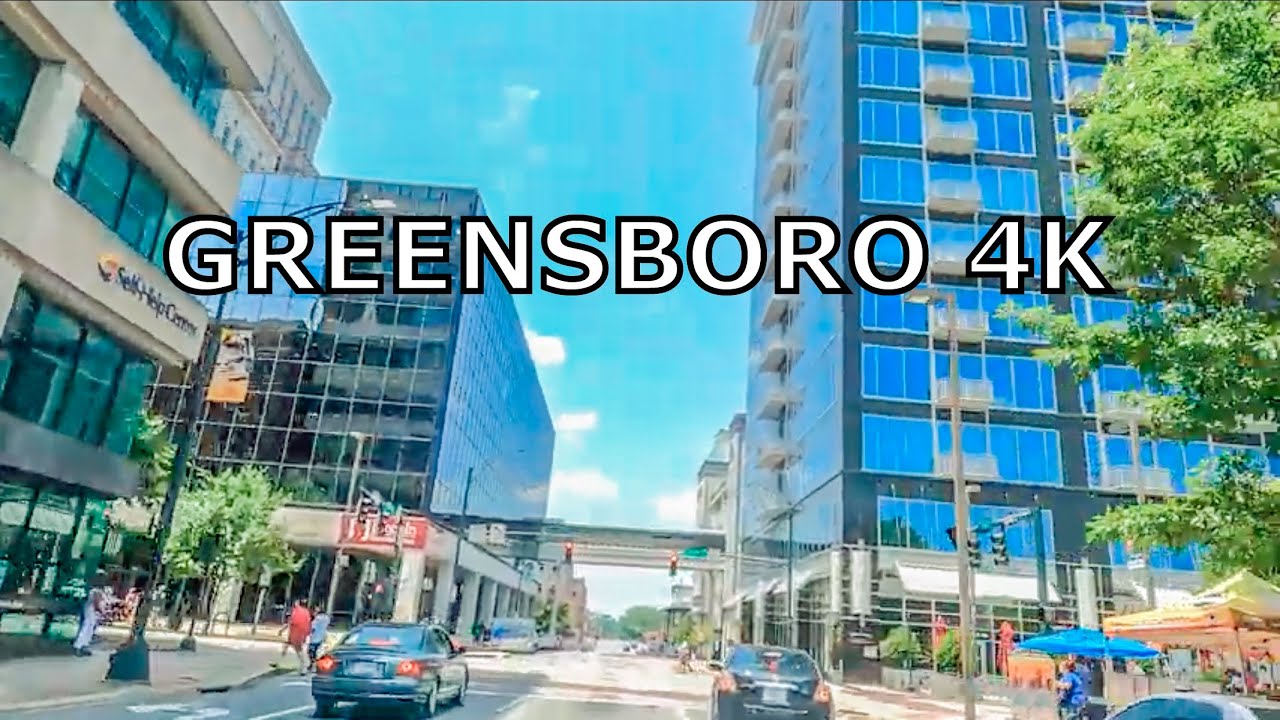 Greensboro 4K Driving Downtown North Carolina YouTube