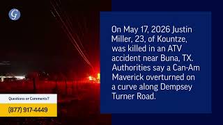 Justin Miller Killed in ATV Accident Near Buna