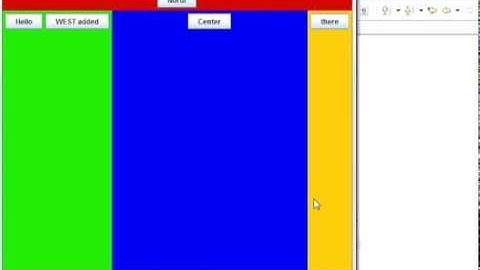 Java programming Lesson 61 GUI : Showing the changing characteristics of the BorderLayout
