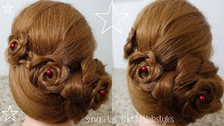 Flower Juda Hairstyle • Fancy Hairstyle • Sangeeta's World - Hairstyles