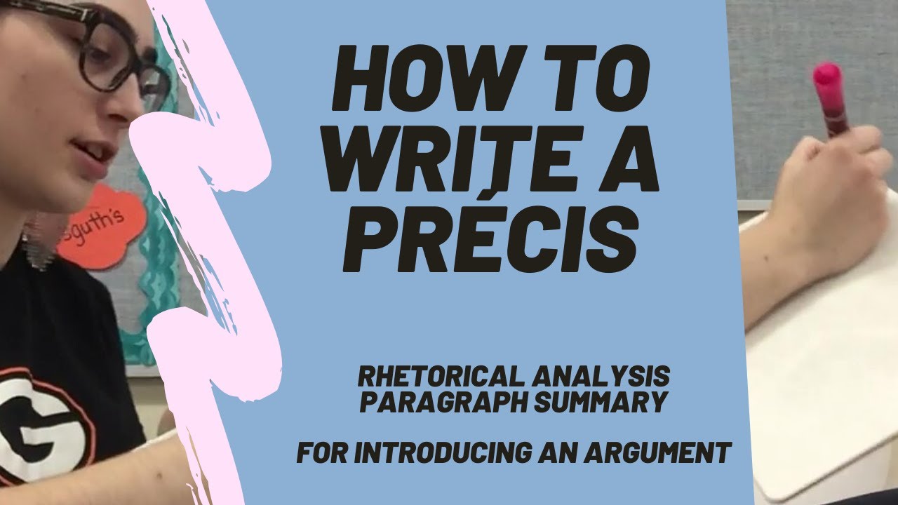 How to Write a Precis - YouTube