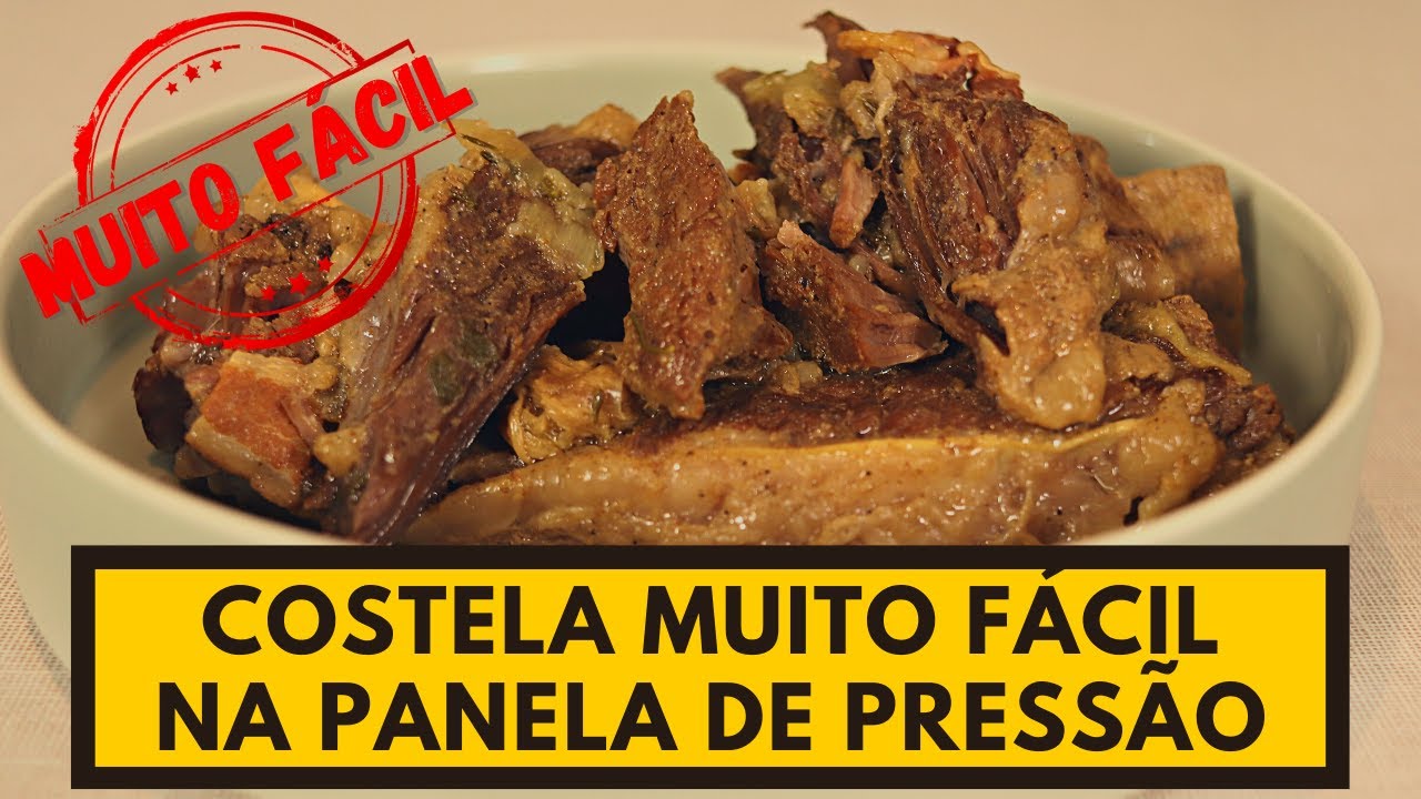 COSTELA FÁCIL NA PANELA DE PRESSÃO. É quase um churrasco!