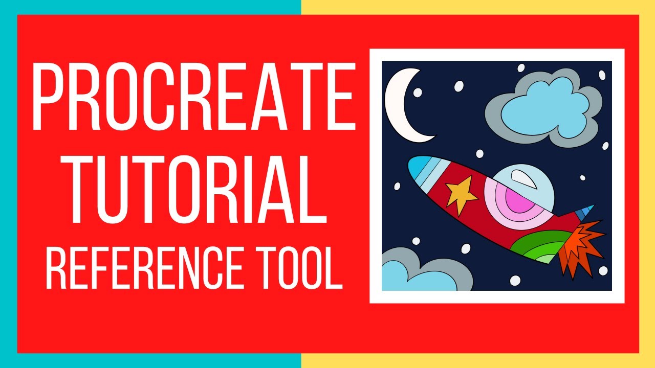 Procreate Art Tutorial Reference Tool Coloring in Simple Drawing - YouTube