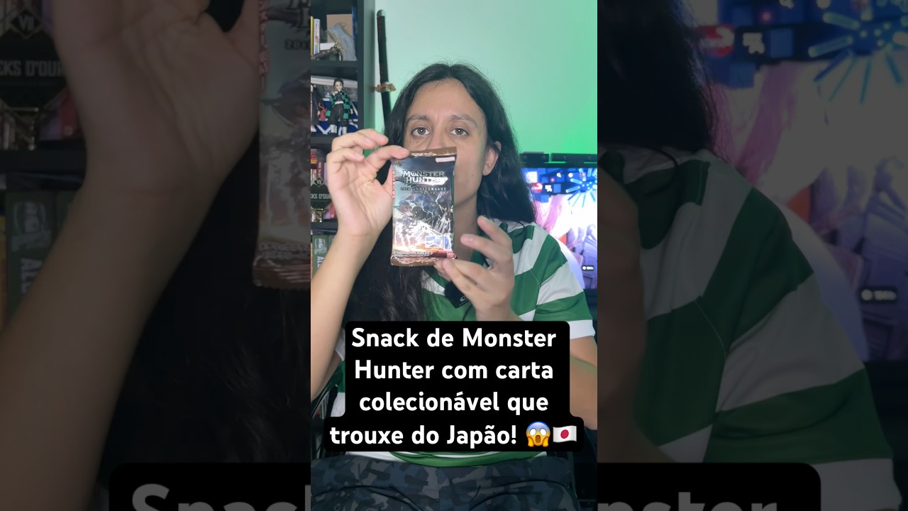 Snack de Monster Hunter com carta colecionável do Japão! 😱🇯🇵 