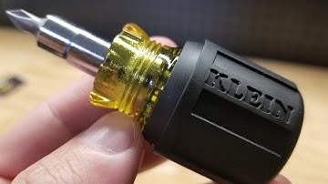 Klein Tools 6-in-1 Multi-Bit Screwdriver / Nut Driver, Stubby 32561