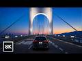 Sunset Drive Along Osaka Bay 🌉 / 8K 60fps HDR / Relaxing Lofi + Natural Ambience