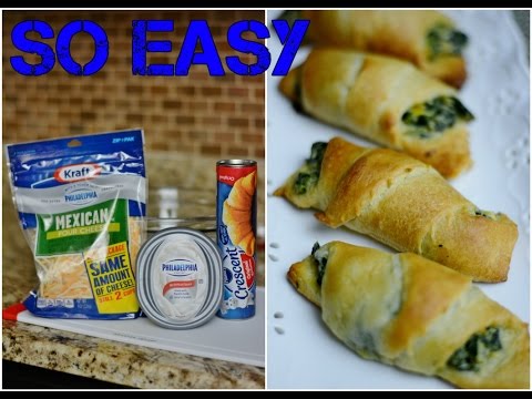 Spinach Pillsbury Crescent Rolls. Easy Simple Tasty Snacks. Pillsbury Recipes. Spinach Pillsbury