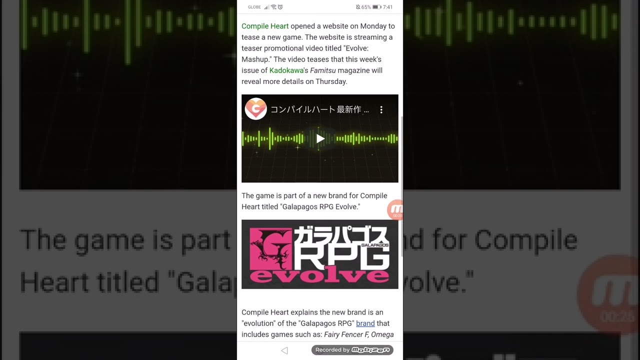 Compile Heart Teases New Game, New 'Galapagos RPG Evolve' Brand in Video