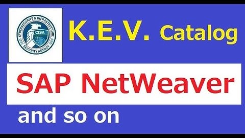 SAP NetWeaver .. etc. / KEV (Known Exploited Vulnerabilities) Catalog