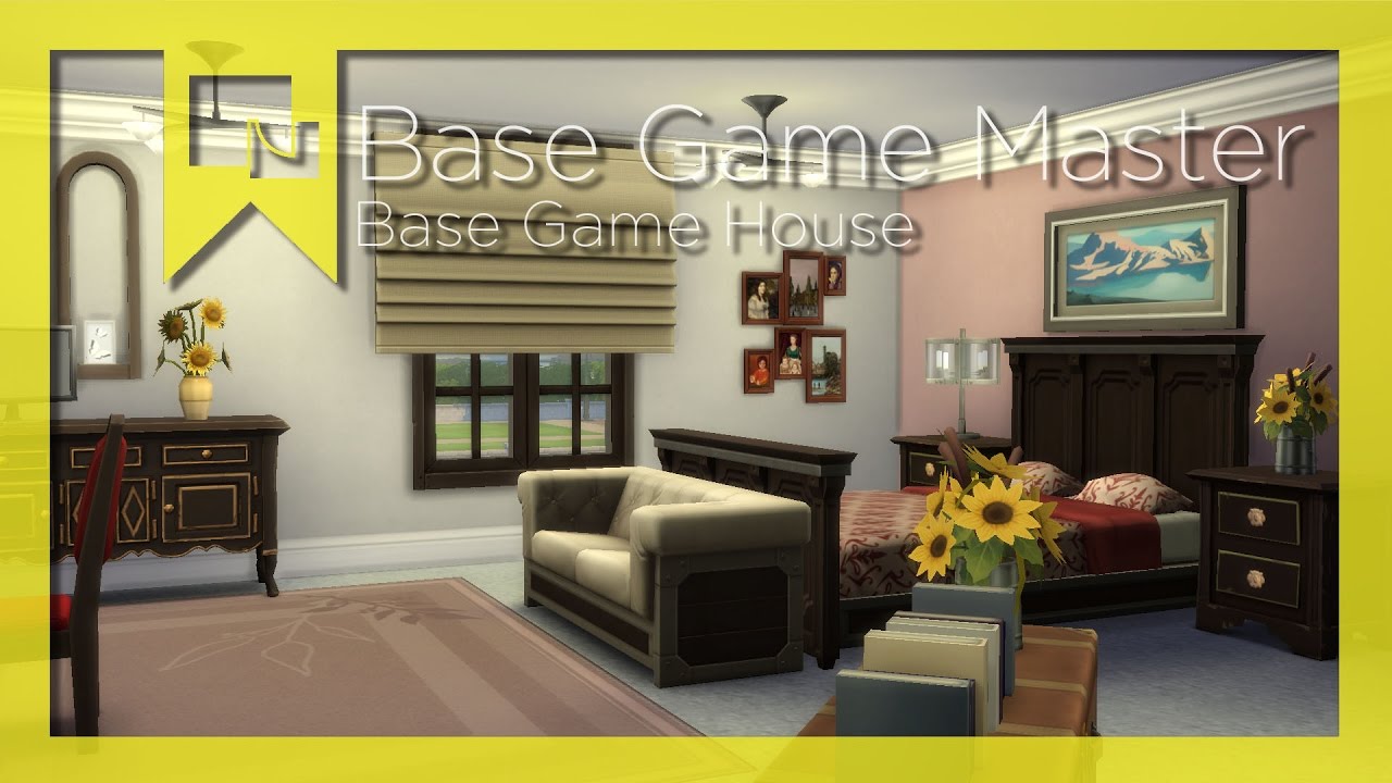 BASE GAME MASTER Sims 4 Room By Room BASE GAME HOUSE YouTube