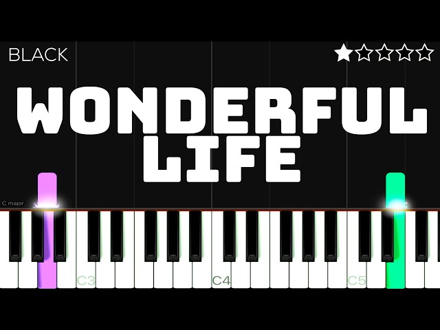 Black - Wonderful Life | EASY Piano Tutorial class=