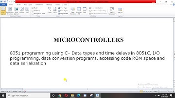 Microcontroller  - 8051 C programming