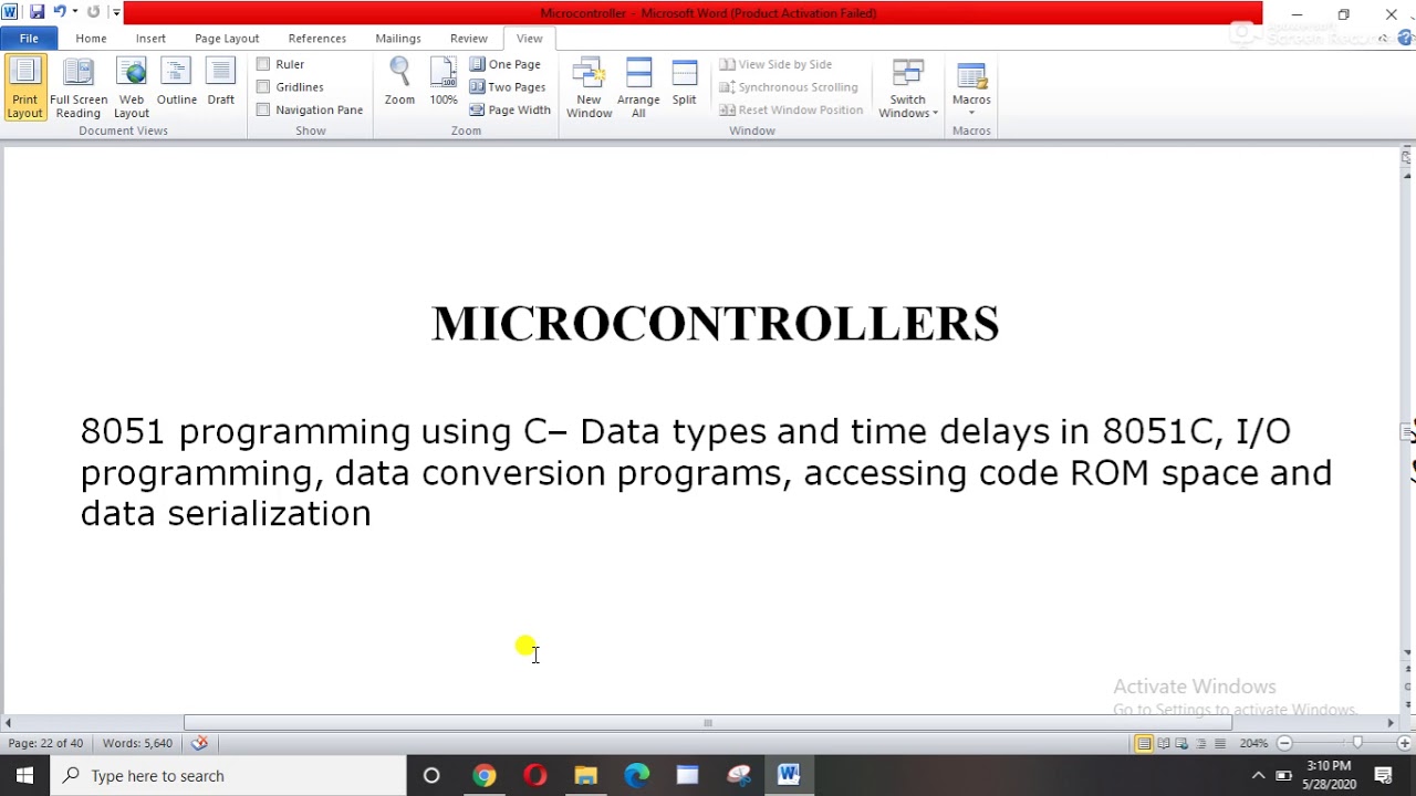 Microcontroller - 8051 C programming - YouTube