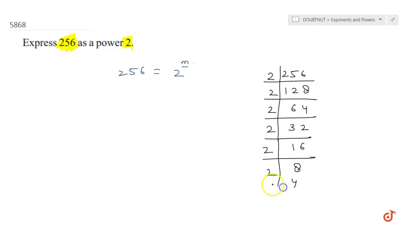 Express 256 As A Power 2 