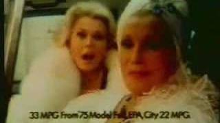 Zsa Zsa Gabor in a vw beetle ad: la grande bug!
