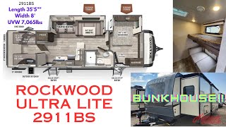 BUNKHOUSE! Rockwood Ultra Lite 2911BS Travel Trailer