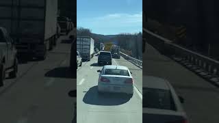 Penske box truck blocking a tow truck