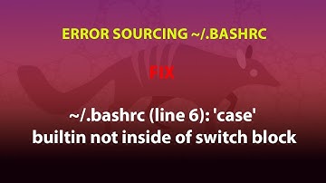 UBUNTU FIX: ~/.bashrc (line 6): 