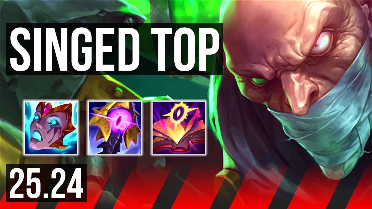 SINGED vs YONE (TOP) | Good KDA: 10/1/8 | KR Master | 25.24