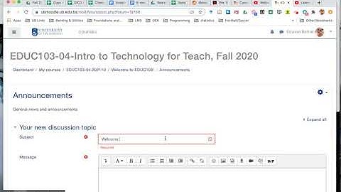Moodle Announcements