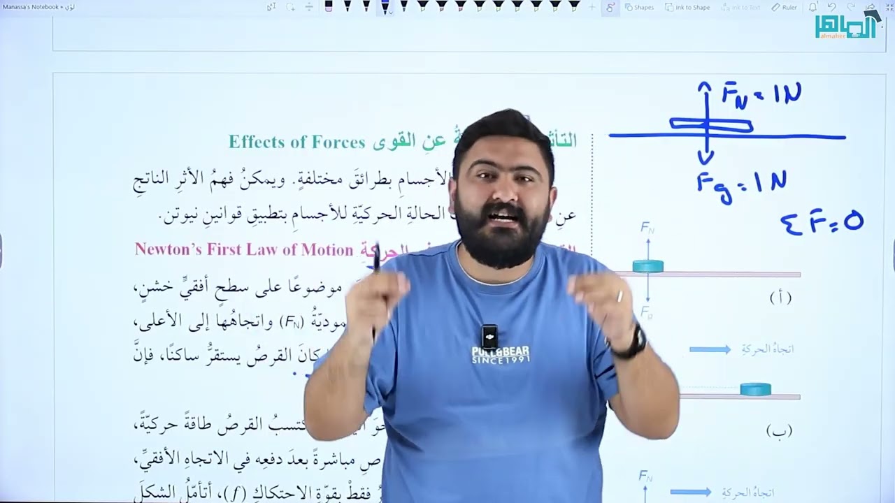 فيزياء الصف التاسع جيل 2011 || الدرس الأول قوانين نيوتن في الحركة || الجزء الثاني