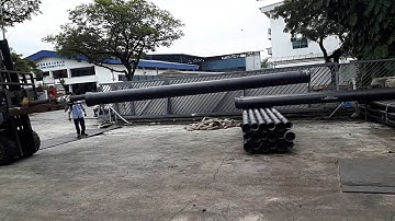 Loose Ductile Iron Pipes Nested In 20Ft Container