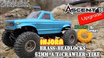 BIG performance with just a few inexpensive upgrades. Redcat Ascent 18 with injora beadlocks, tires