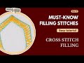 Hand Embroidery Filling Stitches | Cross Stitch Filling | Embroidery Fill Stitches you should know