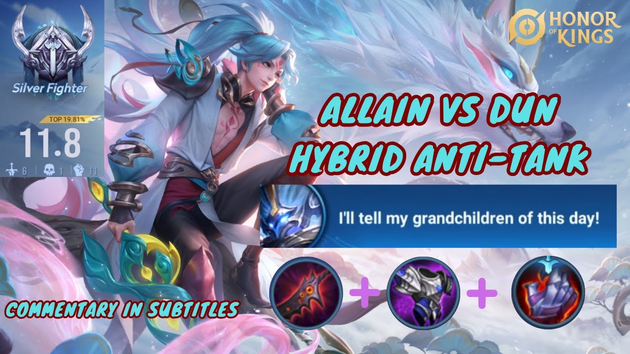 Allain VS Dun| Still One of the BEST Clash Lane Heroes Now | Honor of Kings Allain Build & Guide