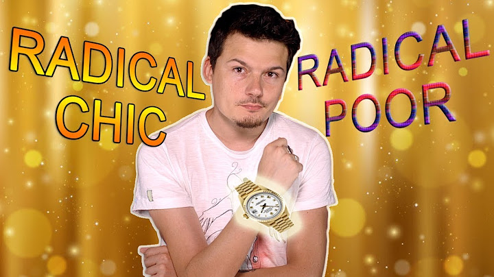 RADICAL CHIC e RADICAL POOR
