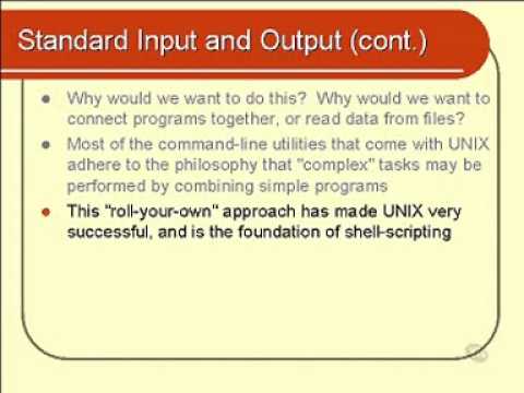 linux and unix basics : Standard Input and Output
