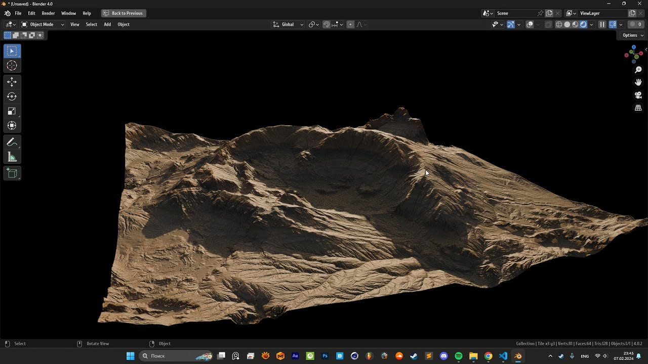 Gaea split build to Blender 3d addon test