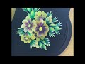 Teardrop Stroke Floral Design 332 #acrylicpainting #floralpainting #onestrokepainting