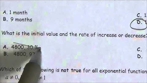 Math 30-2 Exp Functions Review MC#8