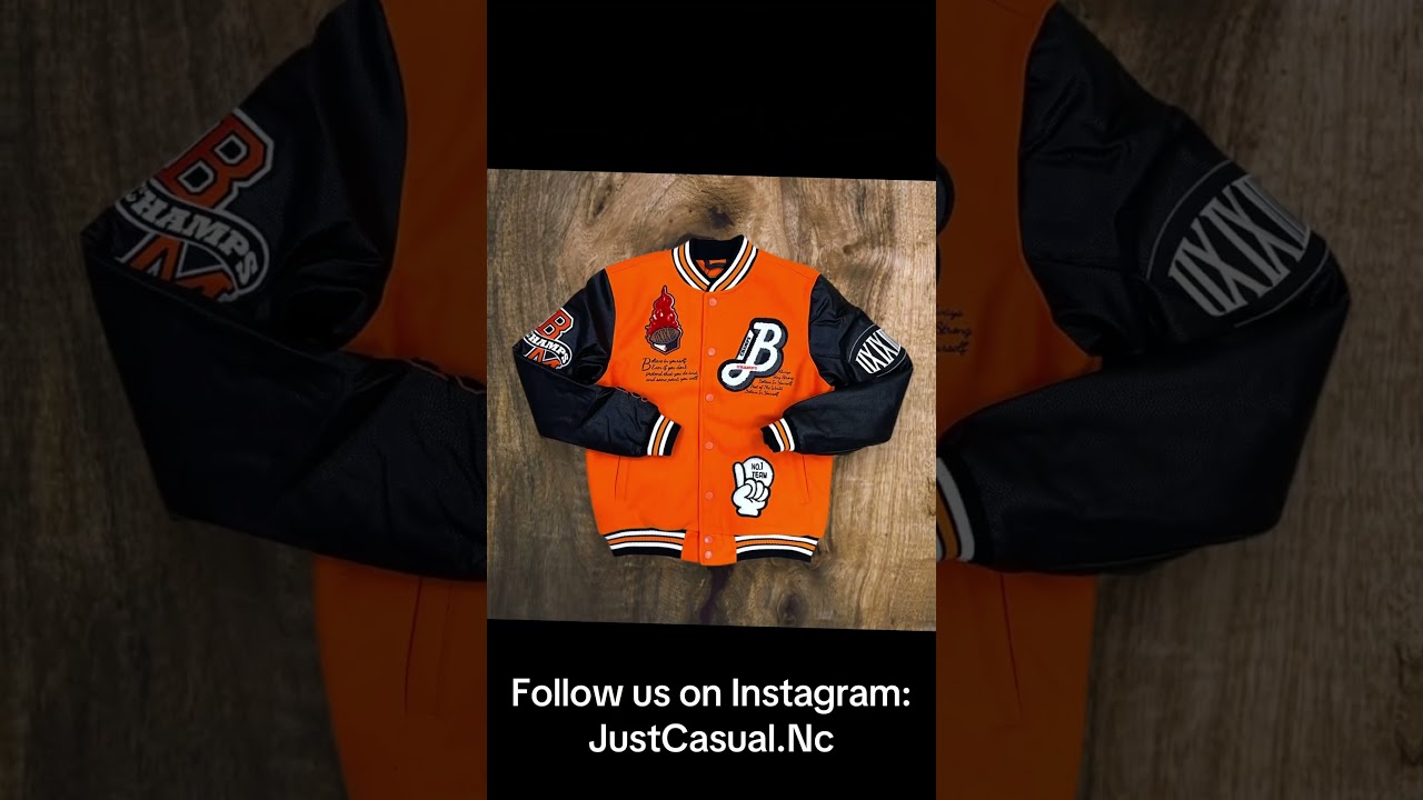 League Varsity Jacket With Premium Double layered with Rip-Off Detail Skinny-Fit Strech Jeans👕👖