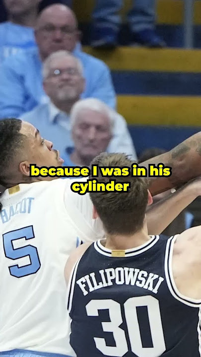 Kyle Filipowski chipped Armando Bacot's teeth in UNC win 😬 #shorts