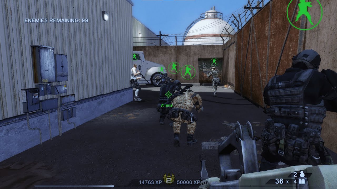 16 player Rainbow Six Vegas 2 Terrorist Hunt Oil Refinery Realistic