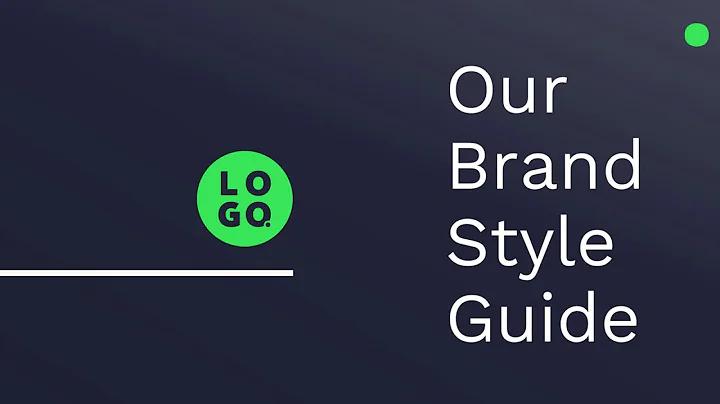 Brand Style Guide Video Template (Editable)