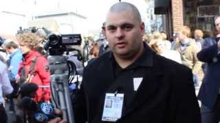 Roger Nicholsons Confrontation With Info Wars Conspiracy Reporter Dan Bidondi.