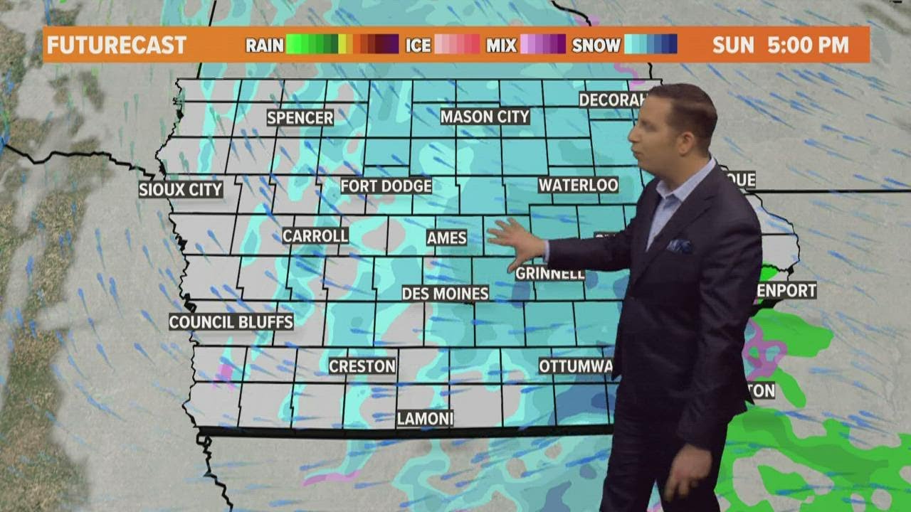 Iowa weather update Timing out snow and rain showers for Easter Sunday YouTube