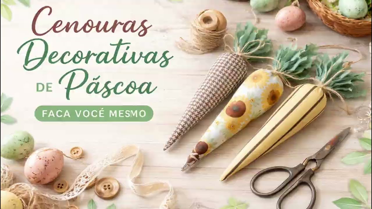 Cenouras decorativas de Páscoa. 