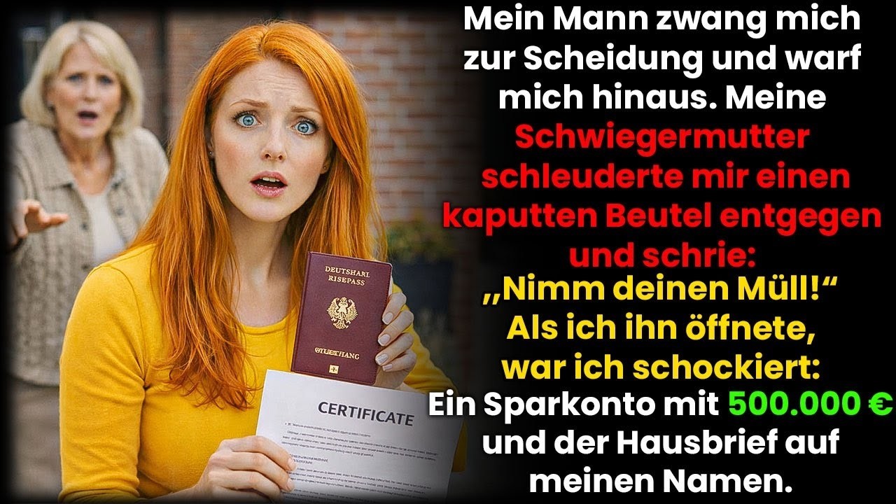 Meine Schwiegermutter warf mir einen „Müllsack“ zu – darin 500.000 € und eine geheime Notiz!