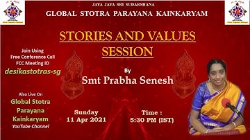 Stories and Values Session -  by Smt. Prabha Senesh