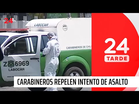 Dos delincuentes heridos: Carabineros repelen intento de asalto en el centro de Santiago