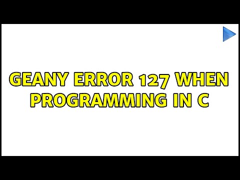 Ubuntu: Geany error 127 when programming in C