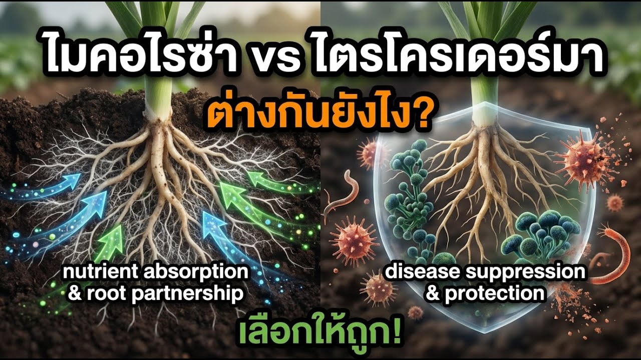 ไมคอไรซ่า vs ไตรโครเดอร์มา ต่างกันอย่างไร เลือกตัวไหนดีที่สุด