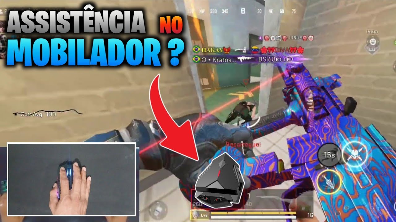 🔵ASSISTÊNCIA DE MIRA NO BLOOD STRIKE, TECLADO E MOUSE NO CELULAR COM HAND CAM